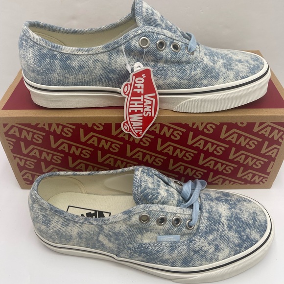 Vans Men’s Authentic (Denimistry) Winter Sky Marshmallow SneakersVN0A5HZS9FM